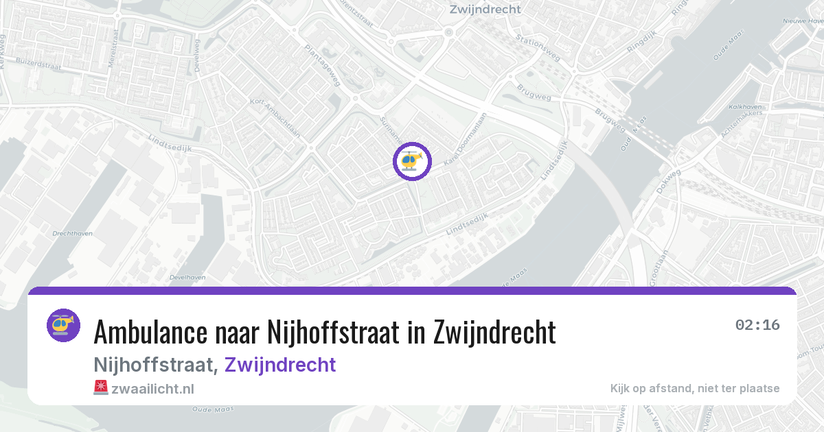 Ambulance naar Nijhoffstraat in Zwijndrecht — 2 jun 2026