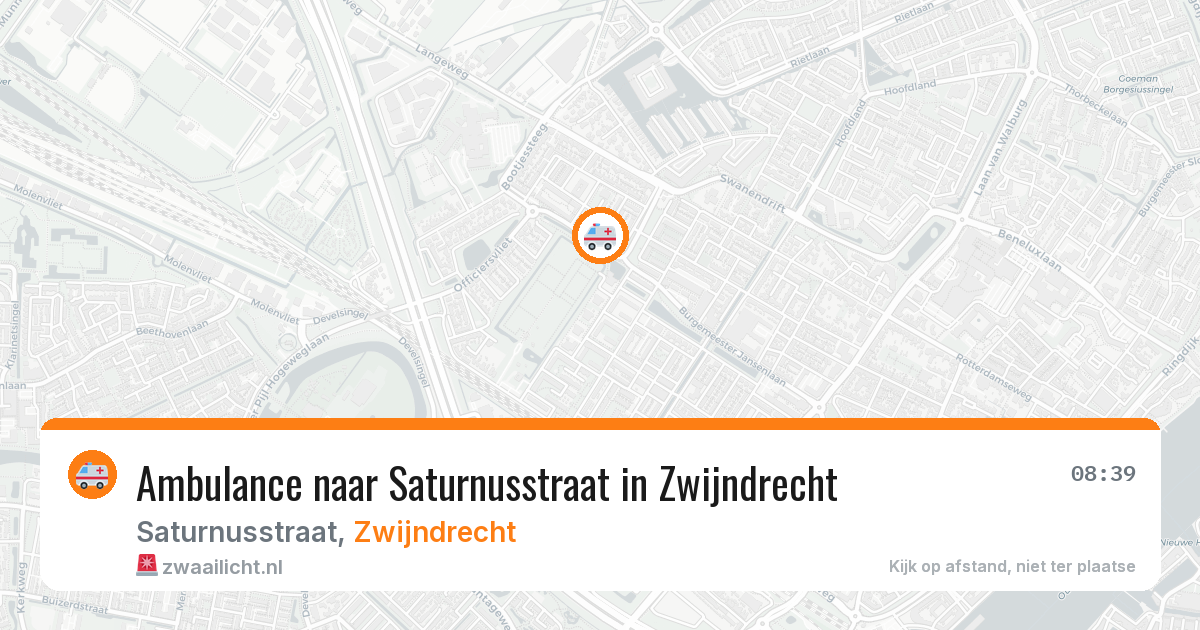 Ambulance naar Saturnusstraat in Zwijndrecht — 23 jul 2026
