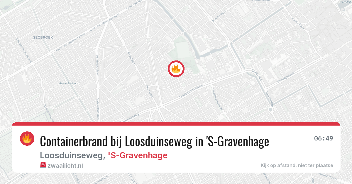 Containerbrand bij Loosduinseweg in 'S-Gravenhage — 7 apr 2026
