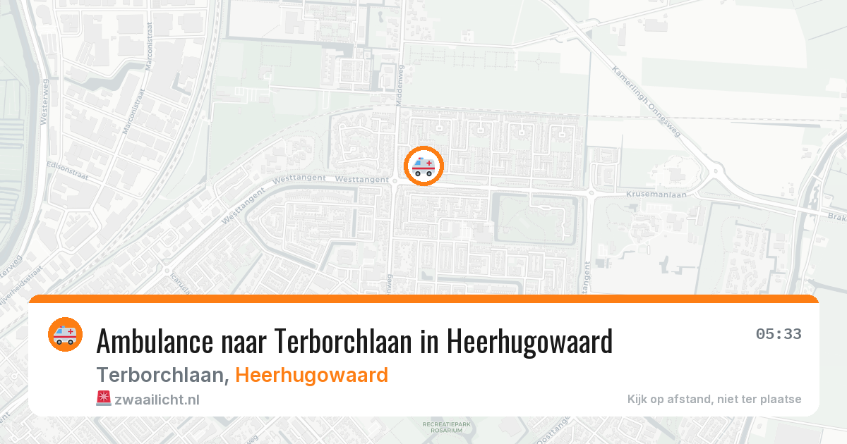 Ambulance naar Terborchlaan in Heerhugowaard — 22 jun 2026