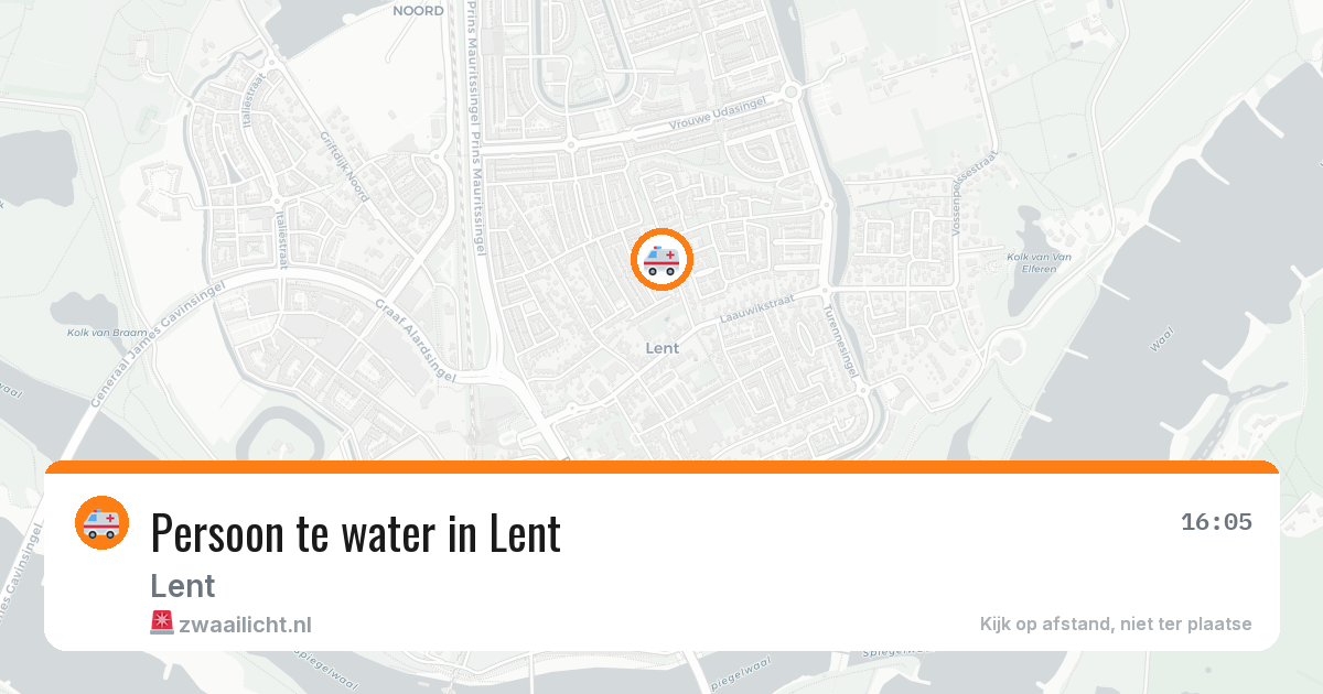 Persoon te water in Lent — 10 mei 2026