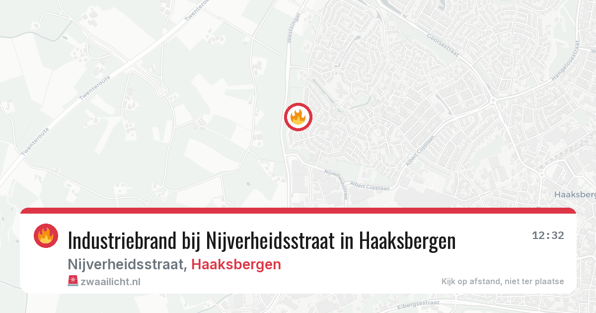 Industriebrand bij Nijverheidsstraat in Haaksbergen — 15 mei 2026