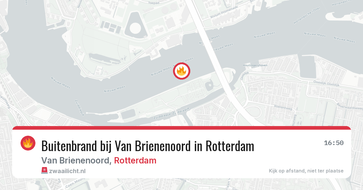 Buitenbrand bij Van Brienenoord in Rotterdam — 10 jun 2026
