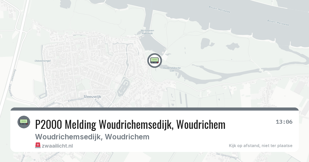 P2000 Melding Woudrichemsedijk, Woudrichem — 29 jul 2026