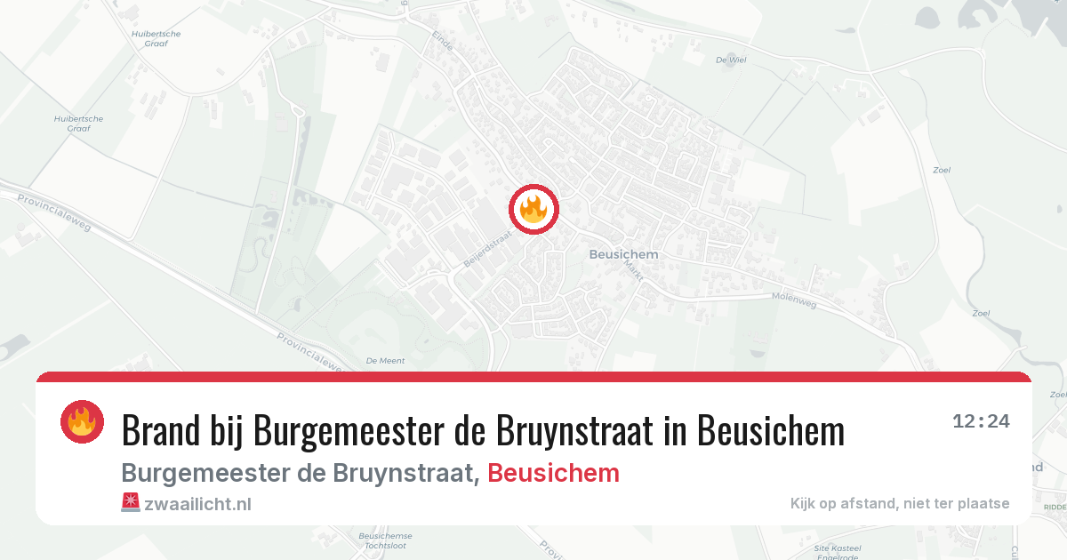 Brand bij Burgemeester de Bruynstraat in Beusichem — 24 jun 2026