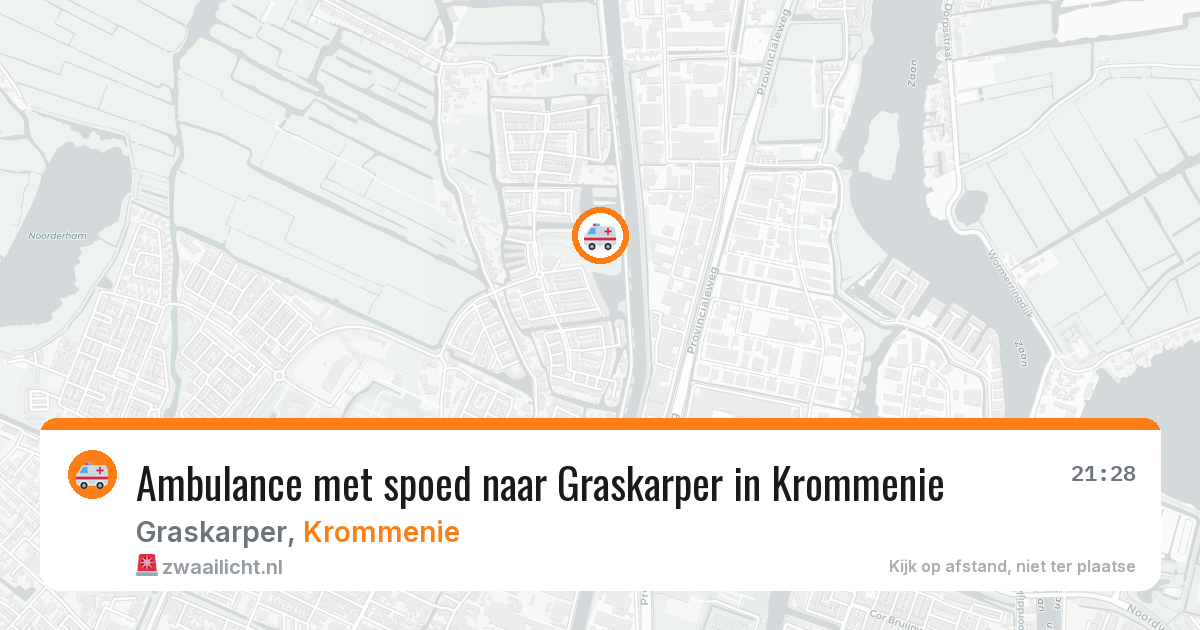 Ambulance met spoed naar Graskarper in Krommenie — 30 jul 2026