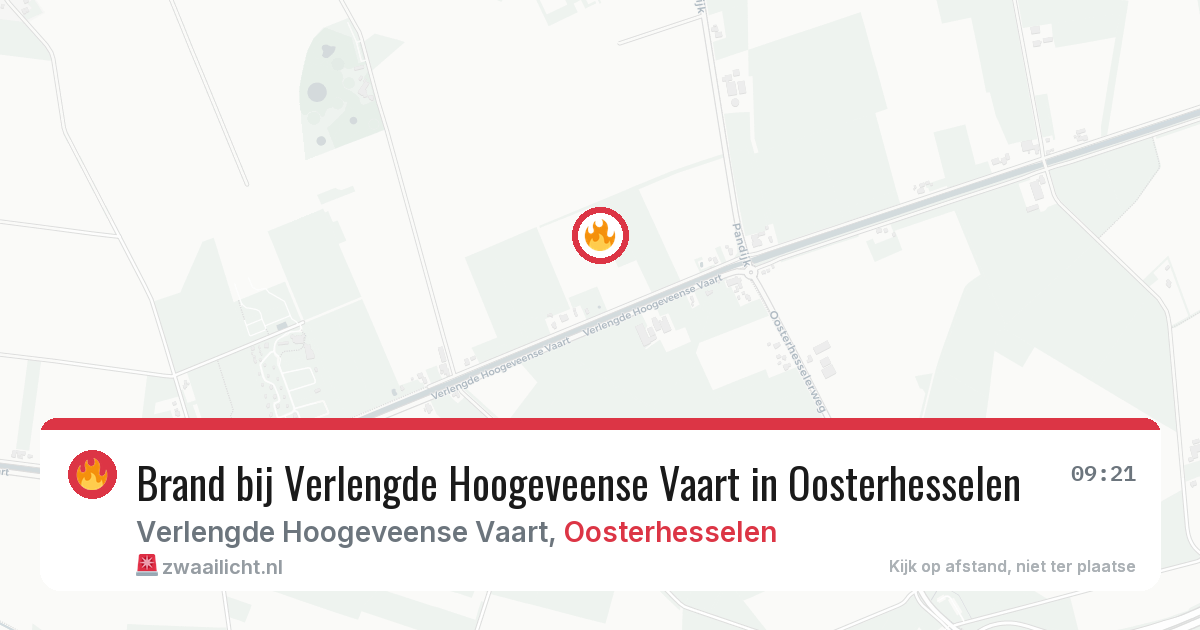 Brand bij Verlengde Hoogeveense Vaart in Oosterhesselen — 7 feb 2026