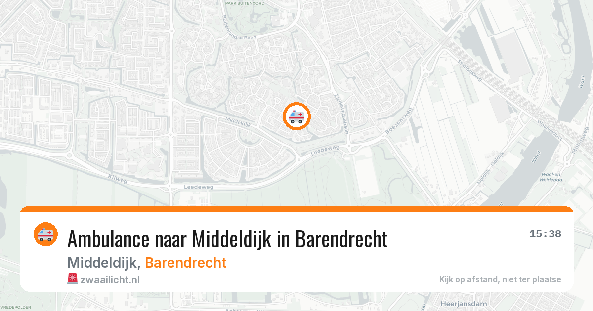 Ambulance naar Middeldijk in Barendrecht — 29 jun 2026