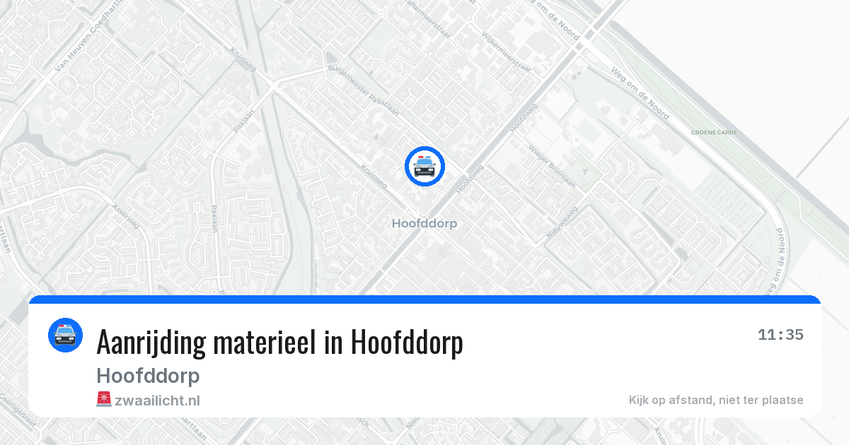 Aanrijding materieel in Hoofddorp — 2 jul 2026