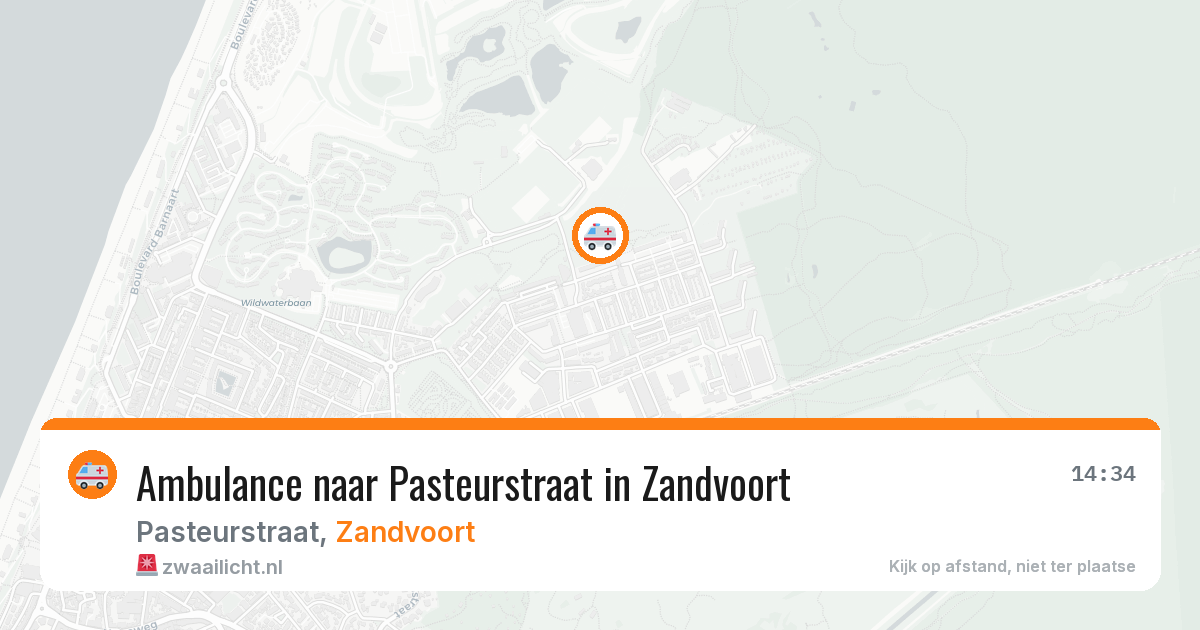 Ambulance naar Pasteurstraat in Zandvoort — 8 mei 2026