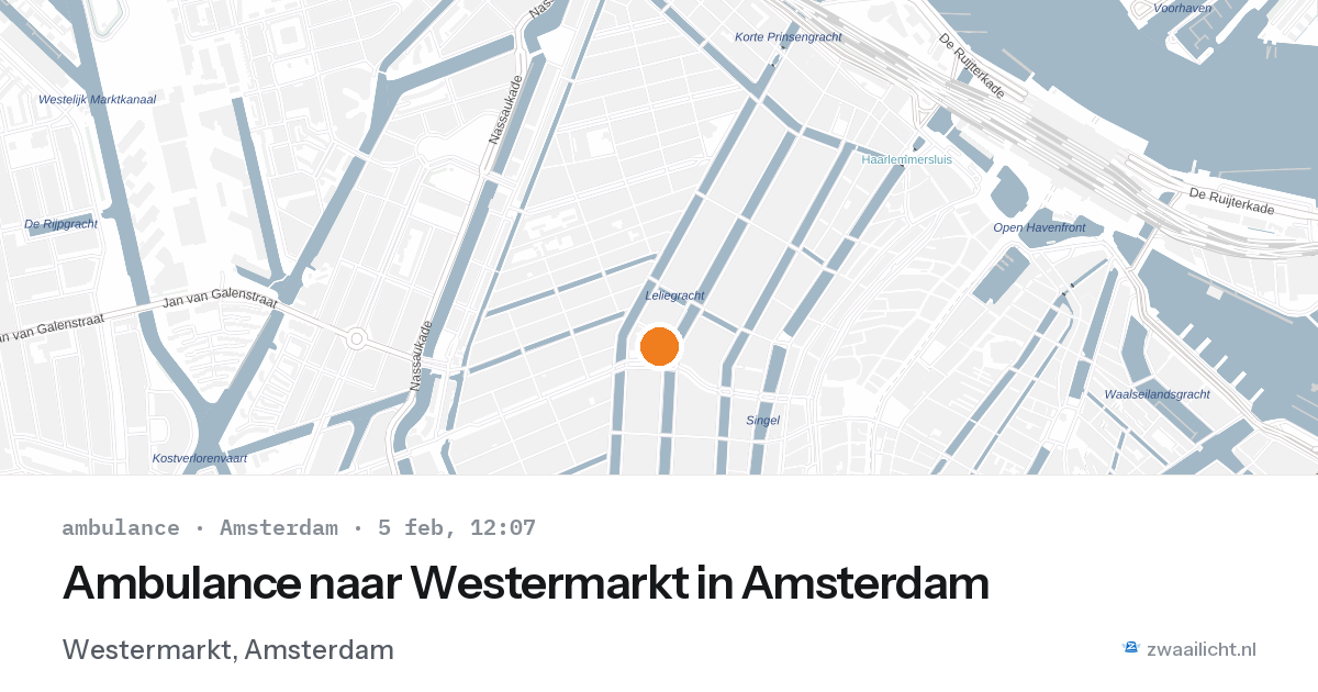 Ambulance naar Westermarkt in Amsterdam — 5 feb 2026