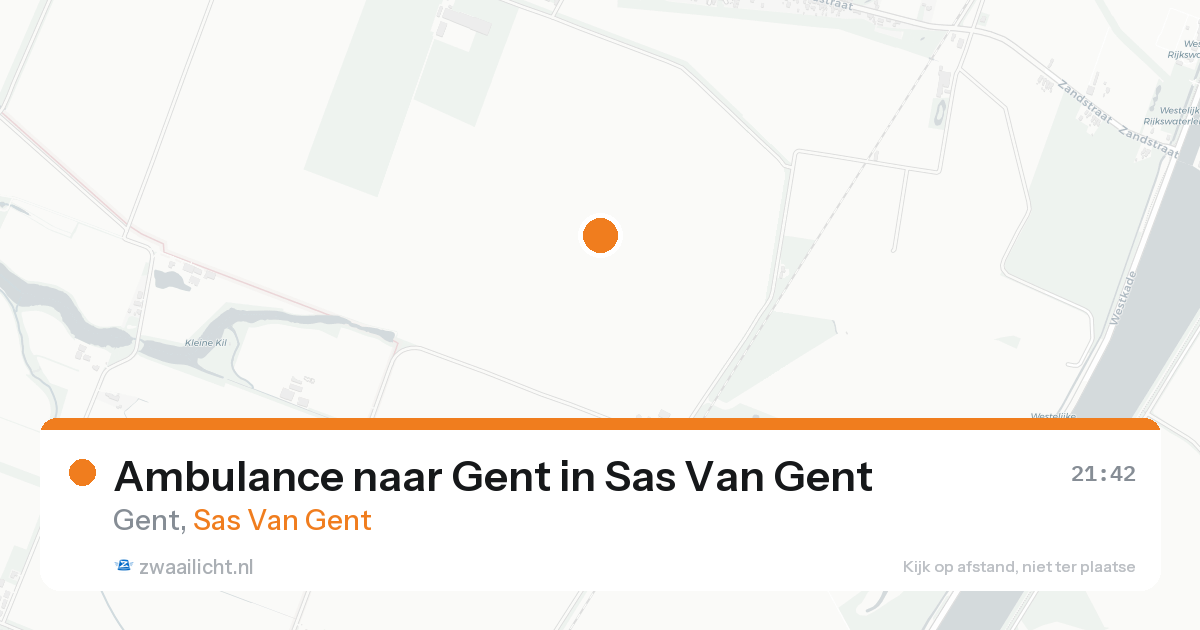 Ambulance naar Gent in Sas Van Gent — 17 aug 2026