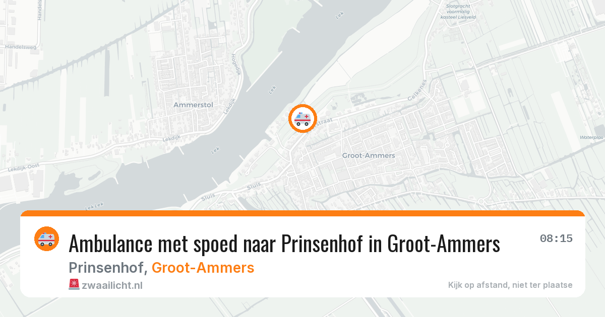 Ambulance met spoed naar Prinsenhof in Groot-Ammers — 9 aug 2026