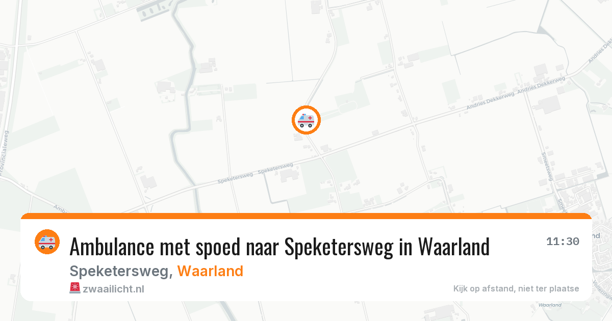 Ambulance met spoed naar Speketersweg in Waarland — 10 aug 2026
