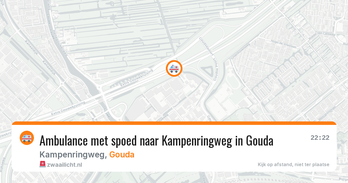 Ambulance met spoed naar Kampenringweg in Gouda — 12 aug 2026