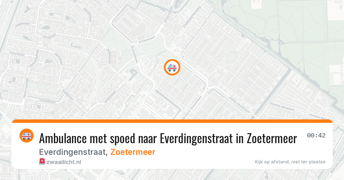 Ambulance met spoed naar Everdingenstraat in Zoetermeer — 11 jun 2026