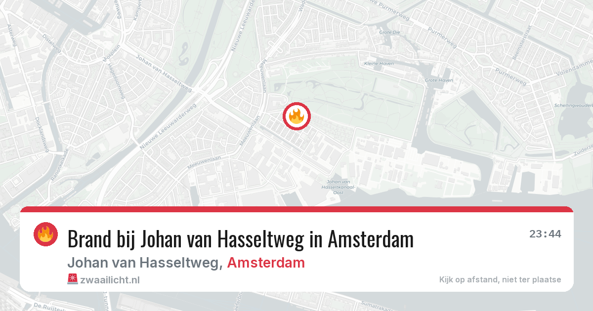 Brand bij Johan van Hasseltweg in Amsterdam — 4 apr 2026