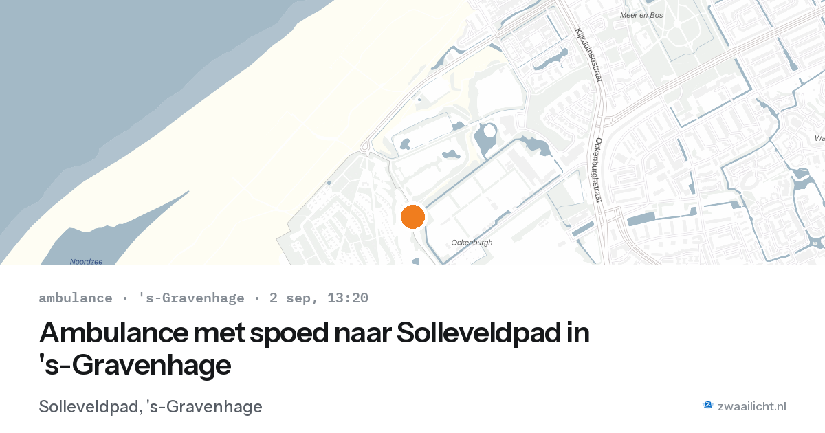 Ambulance met spoed naar Solleveldpad in 's-Gravenhage — 2 sep 2026