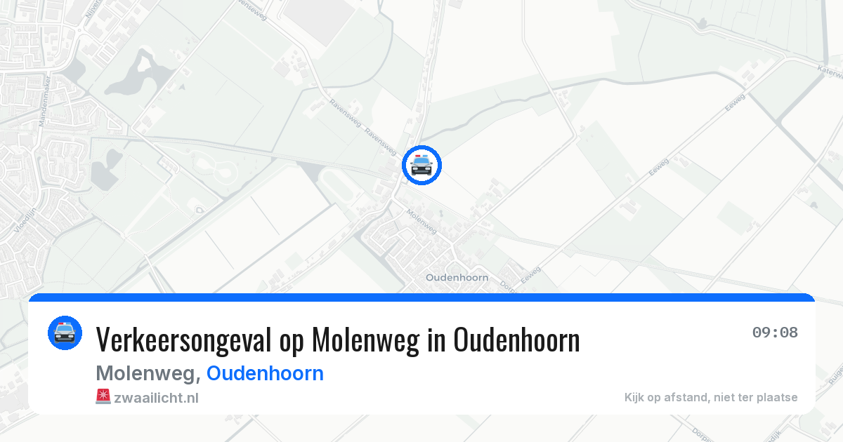 Verkeersongeval op Molenweg in Oudenhoorn — 24 jan 2026