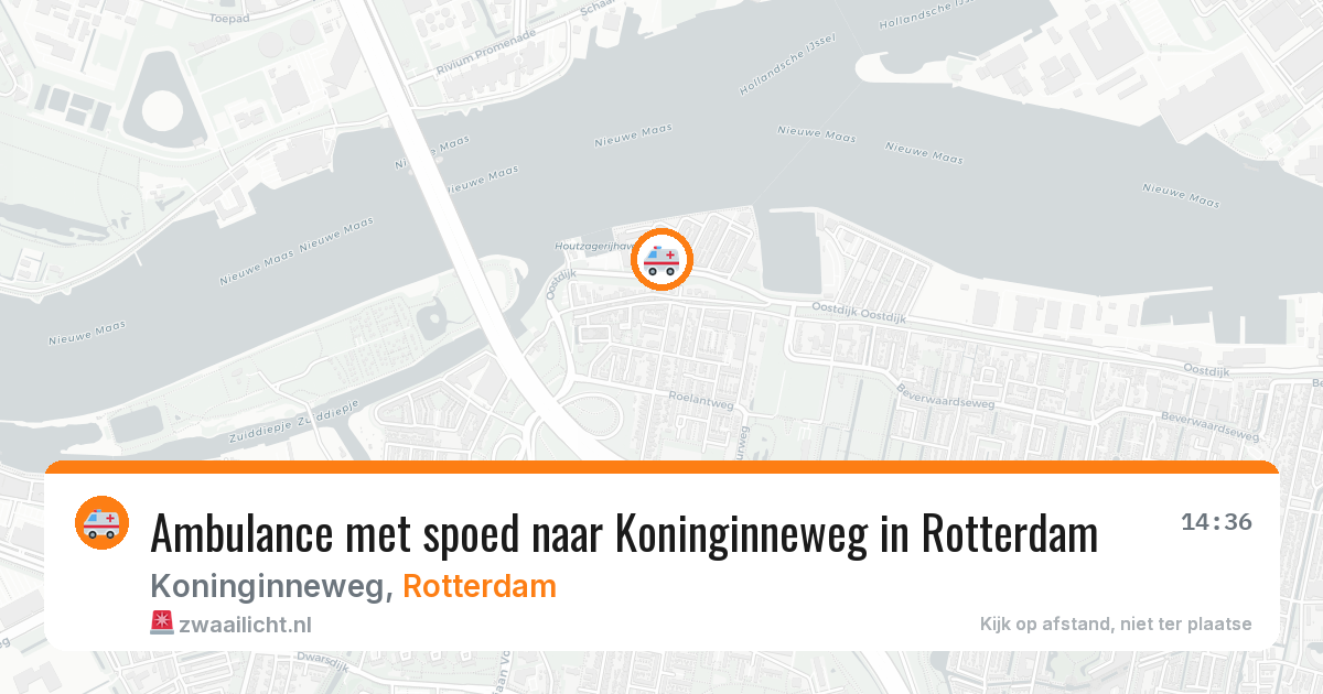 Ambulance met spoed naar Koninginneweg in Rotterdam — 25 apr 2026