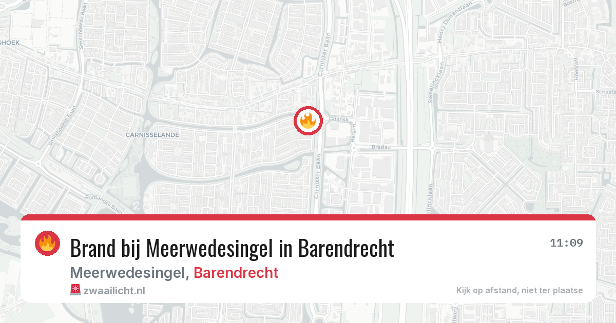Brand bij Meerwedesingel in Barendrecht — 24 mei 2026