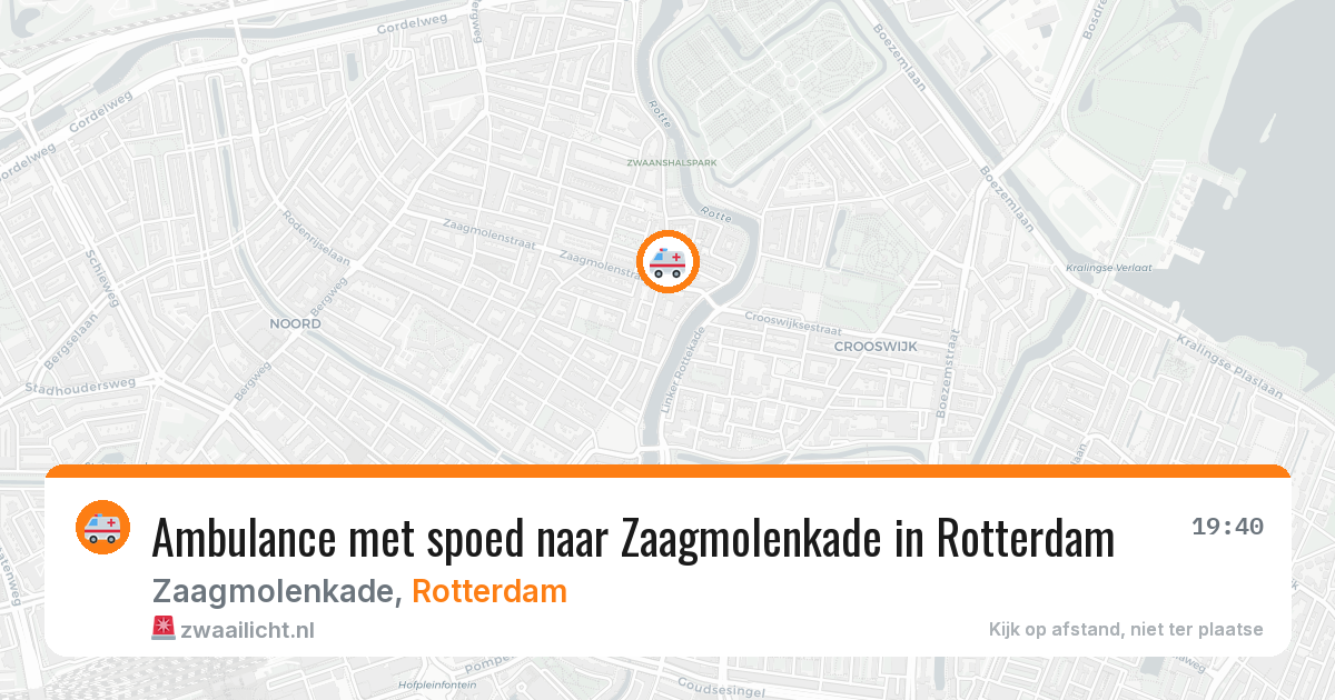 Ambulance met spoed naar Zaagmolenkade in Rotterdam — 13 aug 2026