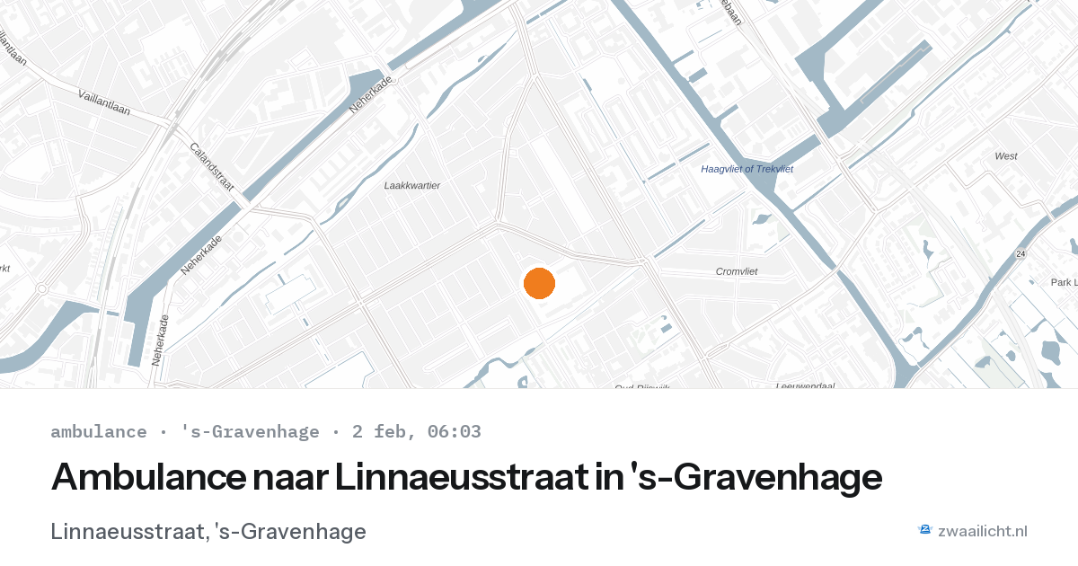 Ambulance naar Linnaeusstraat in 's-Gravenhage — 2 feb 2026
