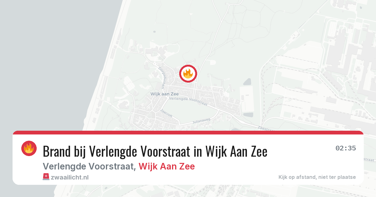 Brand bij Verlengde Voorstraat in Wijk Aan Zee — 9 jul 2026