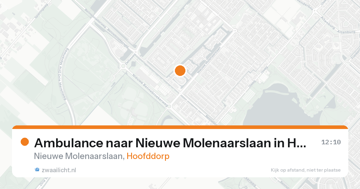 Ambulance naar Nieuwe Molenaarslaan in Hoofddorp — 22 mei 2026