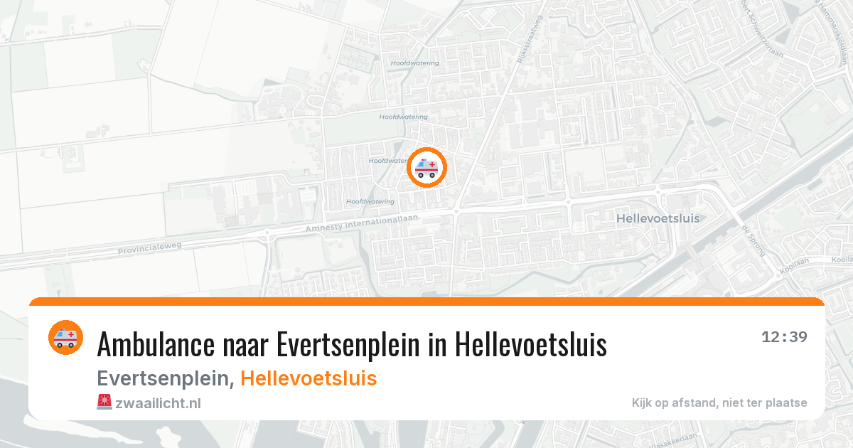 Ambulance naar Evertsenplein in Hellevoetsluis — 18 jun 2026