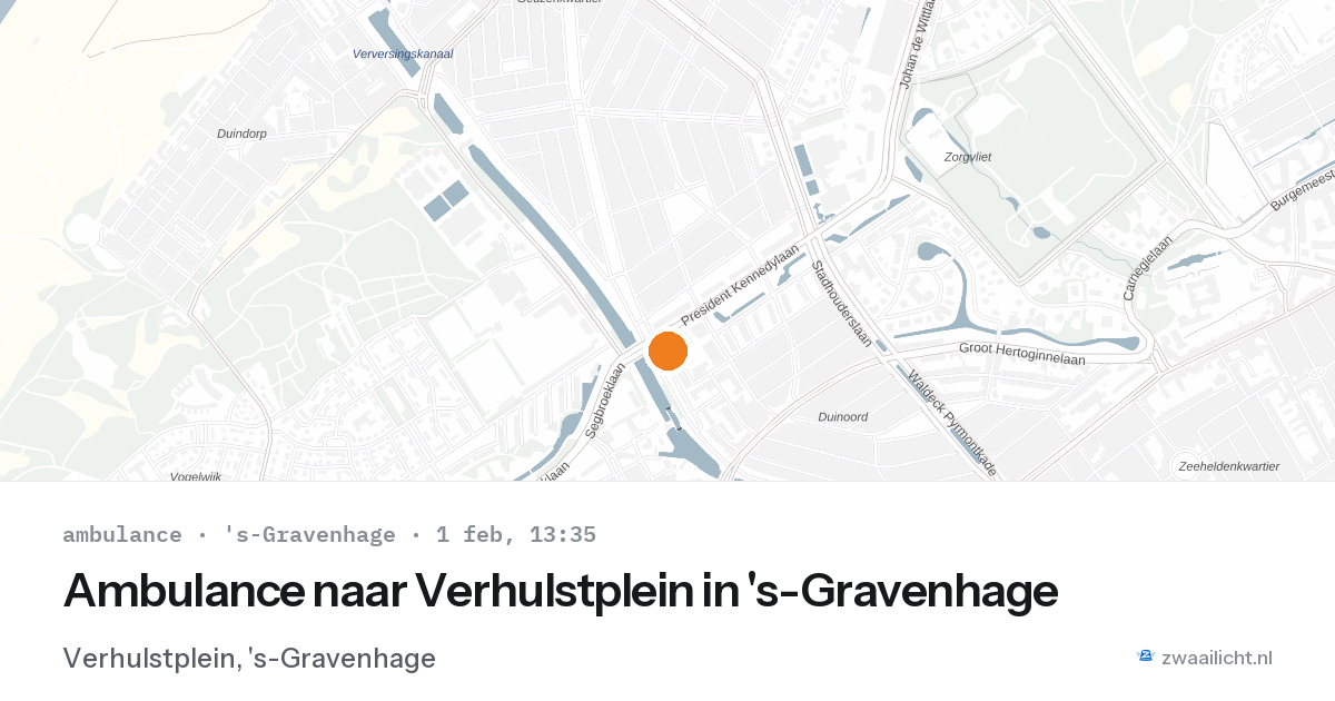 Ambulance naar Verhulstplein in 's-Gravenhage — 1 feb 2026