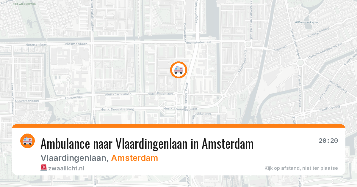 Ambulance naar Vlaardingenlaan in Amsterdam — 6 mei 2026