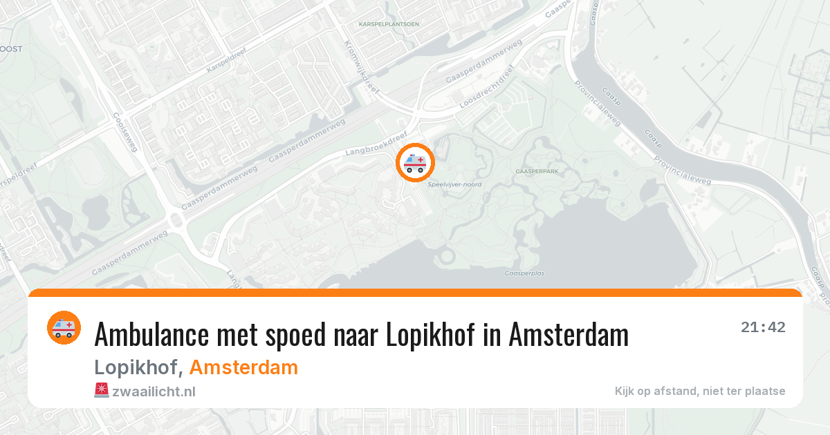 Ambulance met spoed naar Lopikhof in Amsterdam — 5 jun 2026