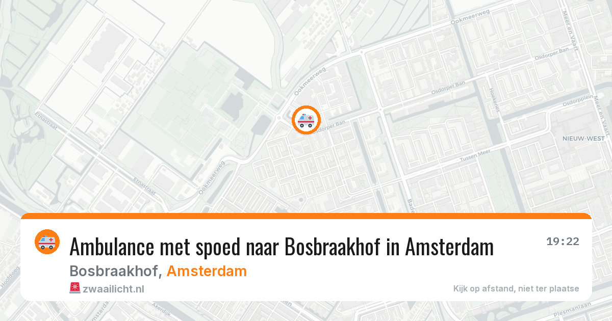 Ambulance met spoed naar Bosbraakhof in Amsterdam — 31 jul 2026