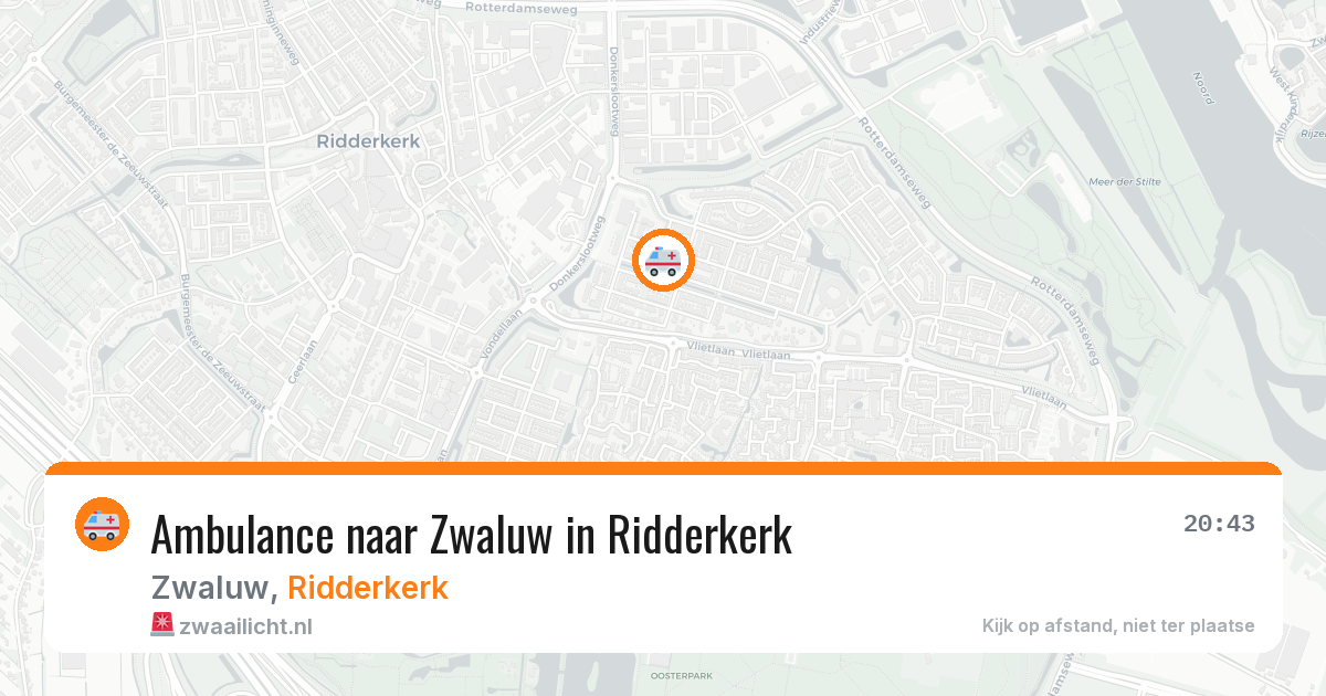Ambulance naar Zwaluw in Ridderkerk — 31 mei 2026