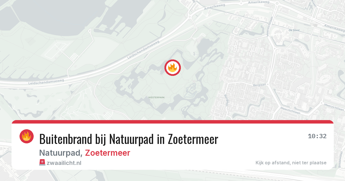 Buitenbrand bij Natuurpad in Zoetermeer — 29 jul 2026