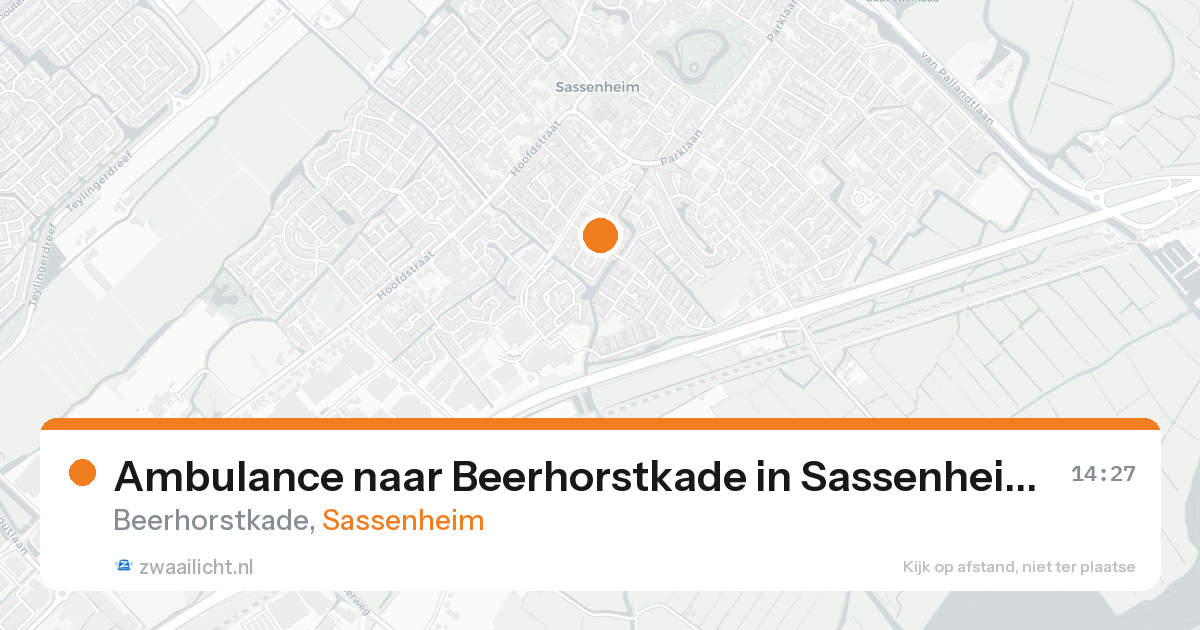 Ambulance naar Beerhorstkade in Sassenheim — 17 aug 2026