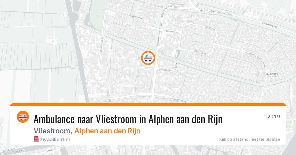 Ambulance naar Vliestroom in Alphen aan den Rijn — 1 jul 2026