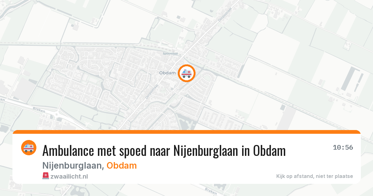 Ambulance met spoed naar Nijenburglaan in Obdam — 15 apr 2026