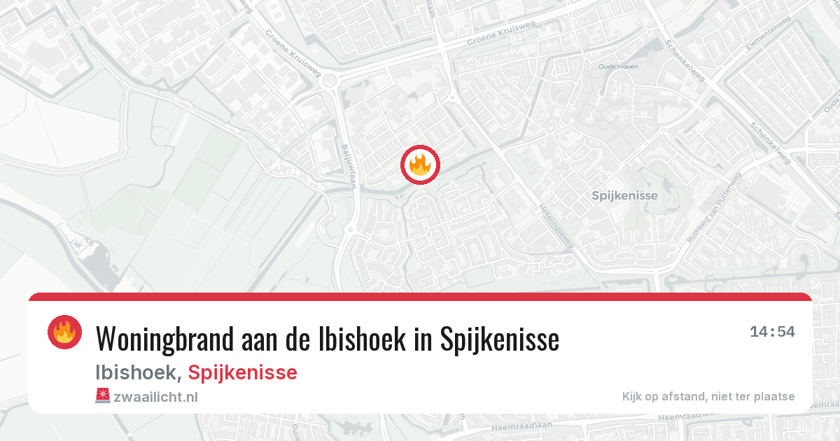 Woningbrand aan de Ibishoek in Spijkenisse — 15 mei 2026