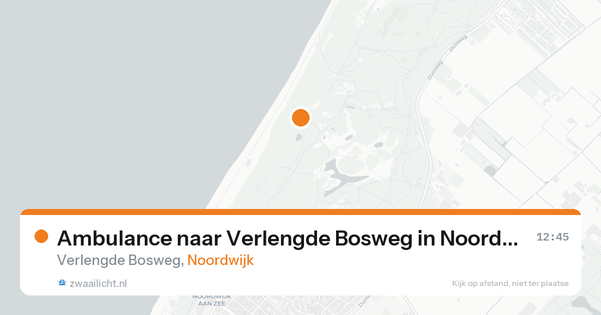 Ambulance naar Verlengde Bosweg in Noordwijk — 21 aug 2026