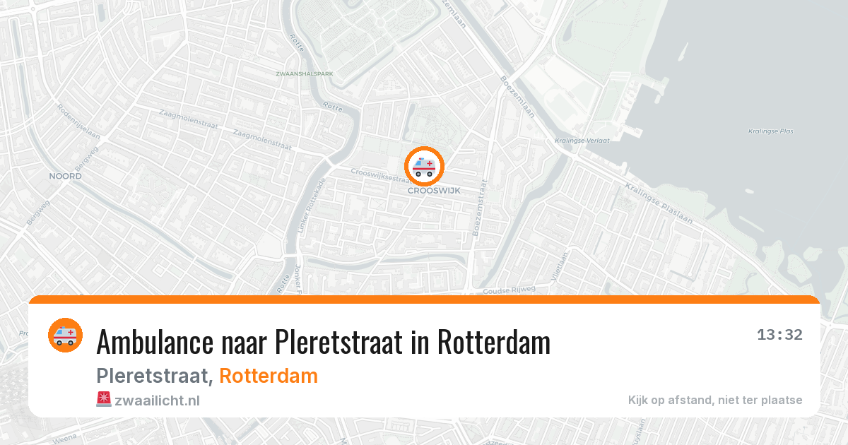 Ambulance naar Pleretstraat in Rotterdam — 12 mrt 2026