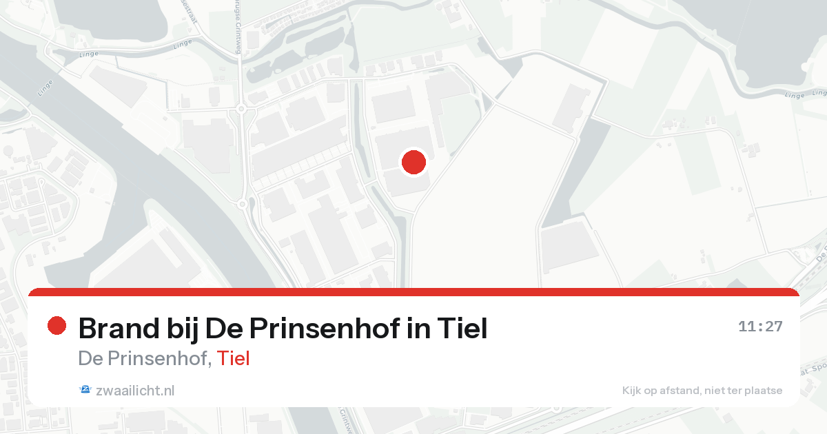 Brand bij De Prinsenhof in Tiel — 24 aug 2026