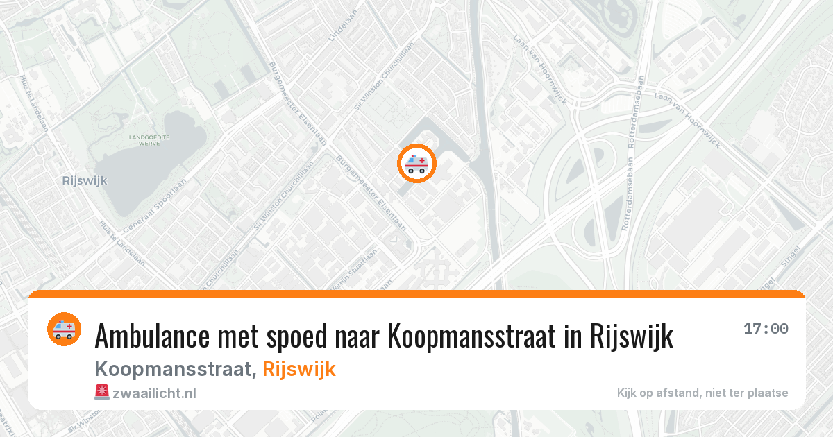 Ambulance met spoed naar Koopmansstraat in Rijswijk — 2 aug 2026