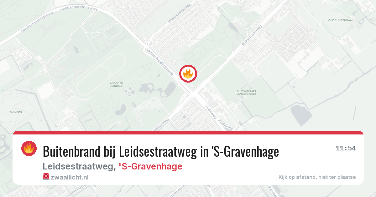 Buitenbrand bij Leidsestraatweg in 'S-Gravenhage — 9 aug 2026