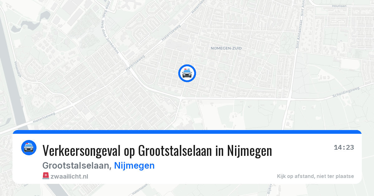 Verkeersongeval op Grootstalselaan in Nijmegen — 26 mei 2026