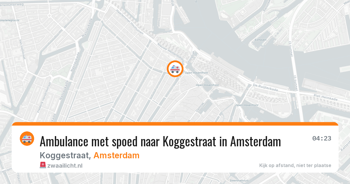 Ambulance met spoed naar Koggestraat in Amsterdam — 15 mei 2026