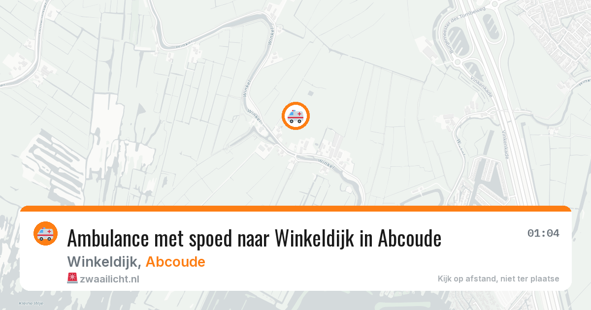 Ambulance met spoed naar Winkeldijk in Abcoude — 15 mrt 2026