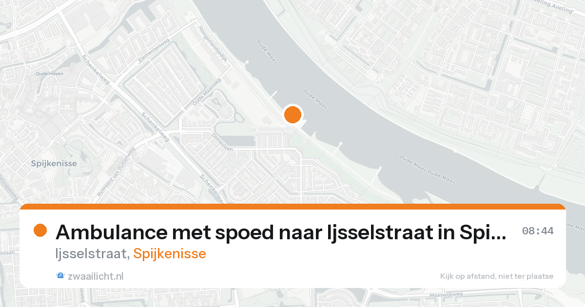 Ambulance met spoed naar Ijsselstraat in Spijkenisse — 25 aug 2026