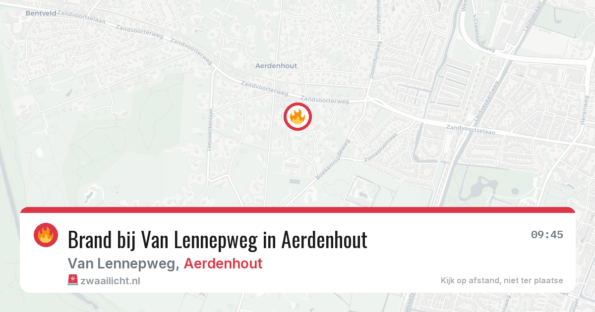 Brand bij Van Lennepweg in Aerdenhout — 2 jul 2026